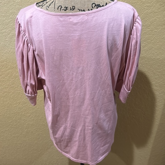 Pink Relaxed Pleated Blouse - Picture 5 of 7